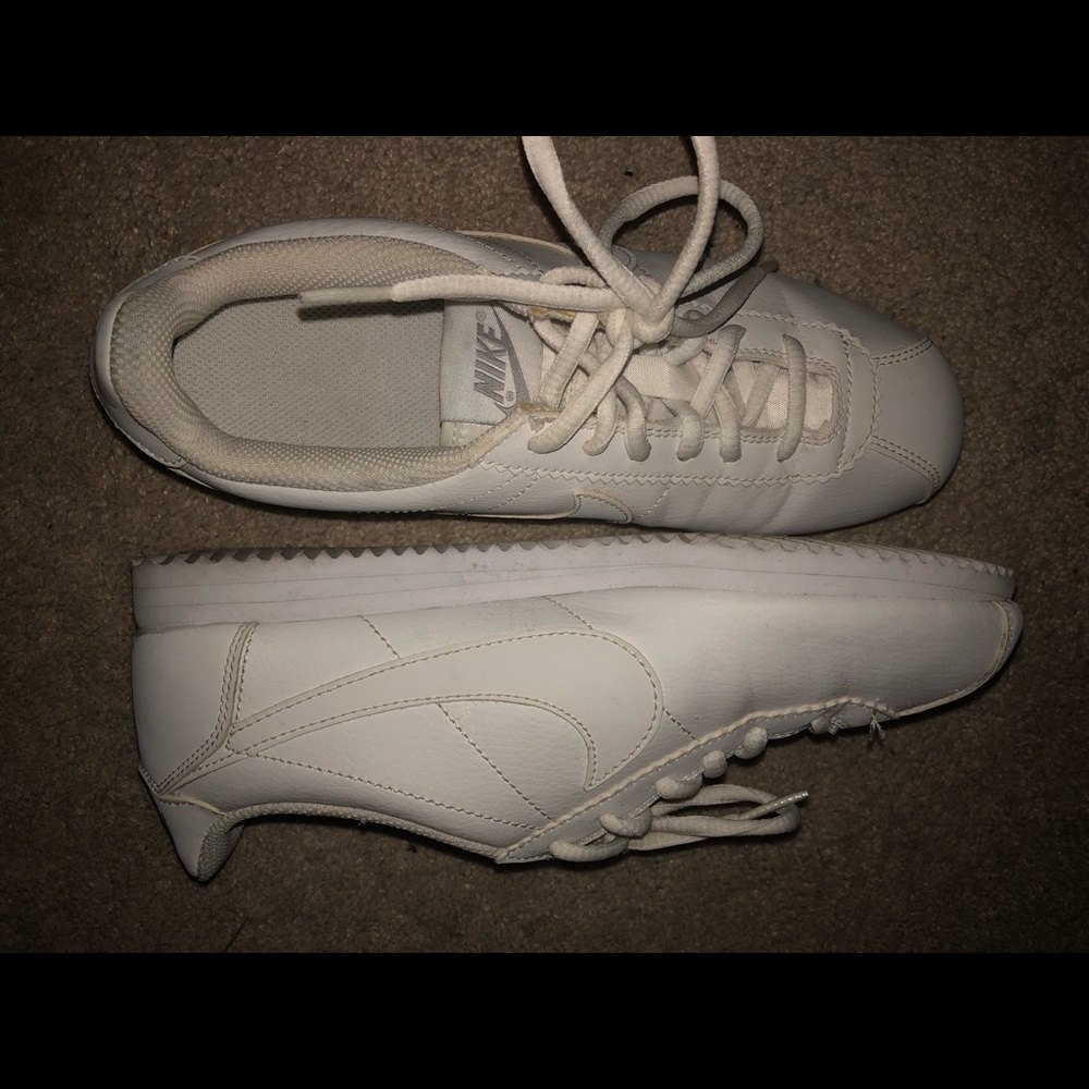 White Nike Cortez’s